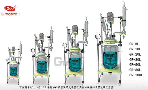 Zhengzhou Great Wall Ncience and Industry Double Glass Reactor GR-5   Двойной слой